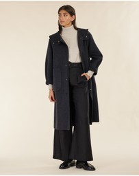 Amelius - Celine Hooded Snap Front Coat