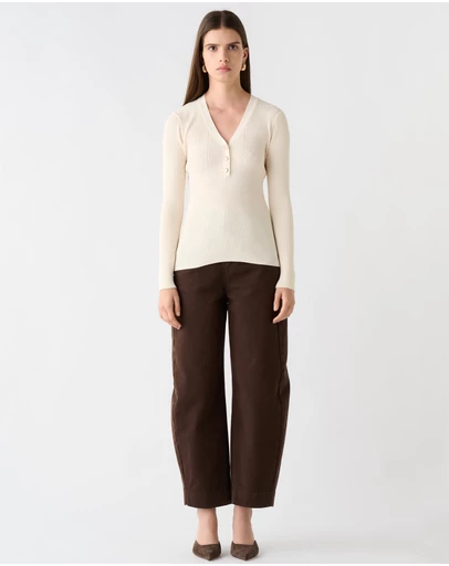 Esmaee - Fluted Knit Top
