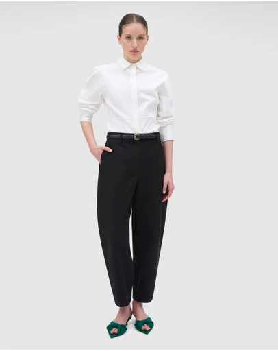 Oroton - Tailored Barrel Leg Trousers