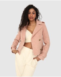 Belle & Bloom - Better Off Military Peacoat - Blush