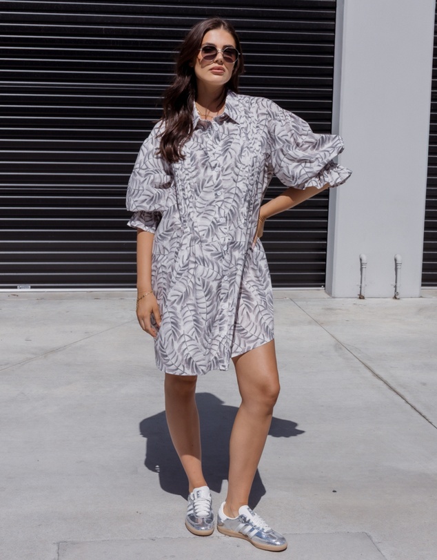 ALEXANDRA - Berken Dress Coco Leaf Print