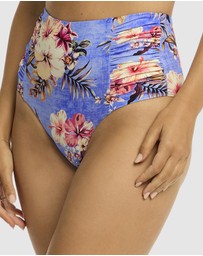 Sea Level Australia - Blue Hawaii High Waist Gathered Side Pant