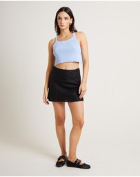 Subtitled - Andi Compact Knit Cross Back Top