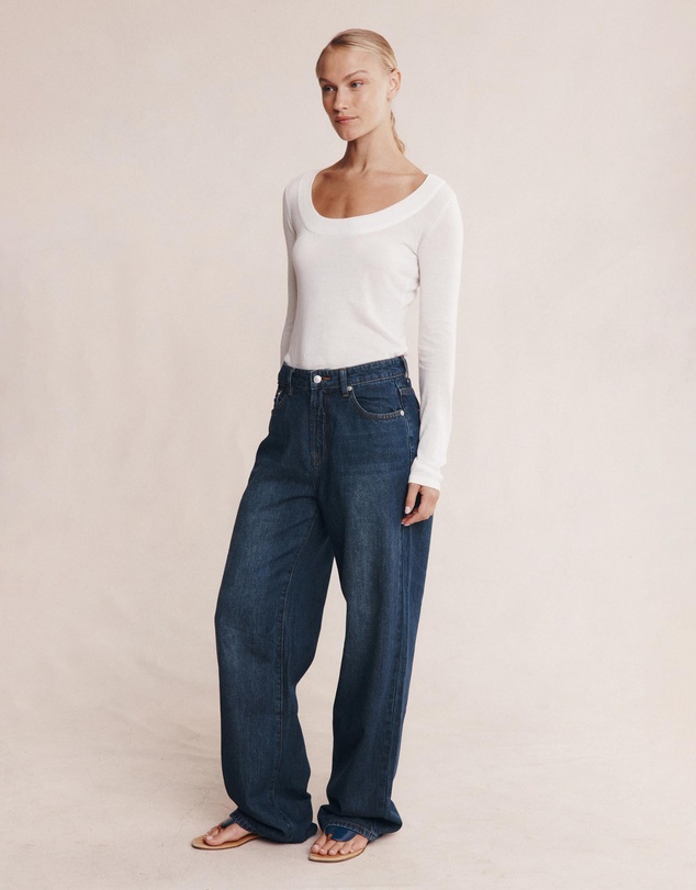Marle - Belted Wide Leg Jeans