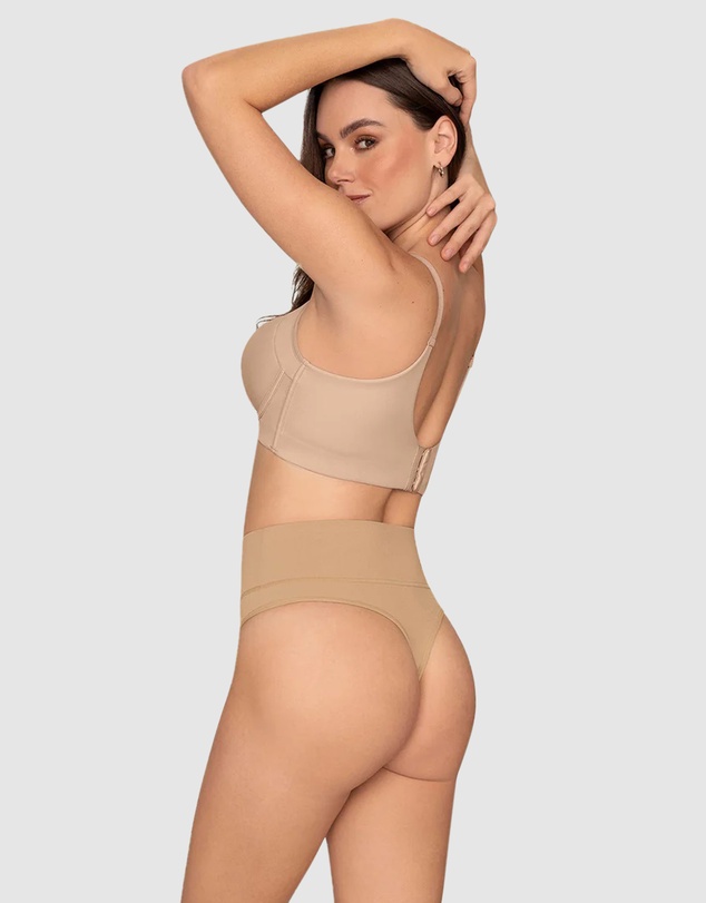Leonisa - High-Waist Seamless Effect Tummy Control Shaper Thong