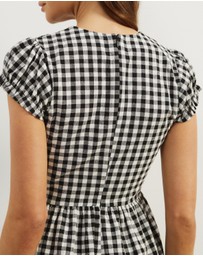 Atmos&Here - Bell Gingham Mini Dress