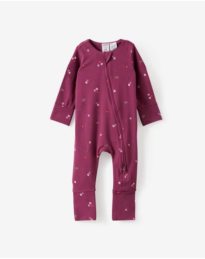Cotton On Kids - Growie Long Sleeve Zip Romper