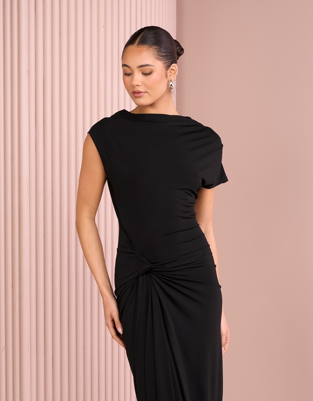 Azzurielle - Reynolds Boat Neck Maxi Dress
