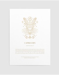 Olive et Oriel - Capricorn Celestial Zodiac Art Print A3