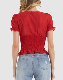 Amelius - Skylight Short Sleeve Shirred Top