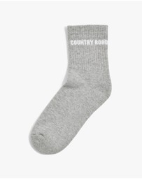 Country Road - Australian Cotton Blend Cr Sport Quarter Crew Sock