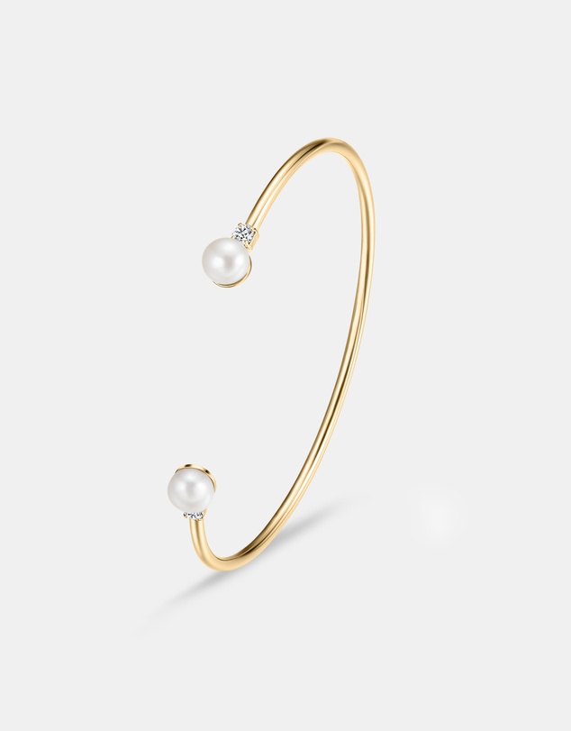 Mestige - Katalina Cuff with Freshwater Pearls - 18K Gold Plated