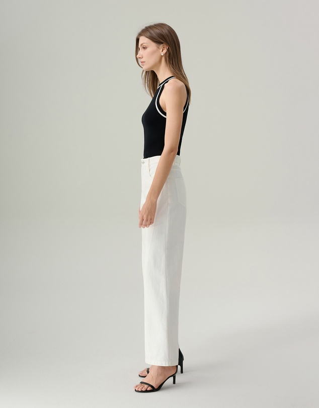 IDA+S - Eleanor White Wide Leg Jeans