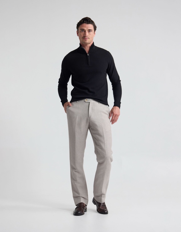Oxford - Merino Zip-Neck Wool Pullover