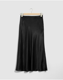 & Other Stories - Satin Midi Skirt