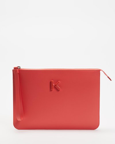 K Leather Clutch