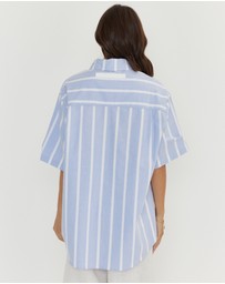 ALEXANDRA - Rogue Shirt Blue Chambray Stripe