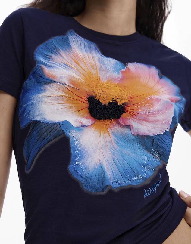 Desigual - Large flower T-shirt