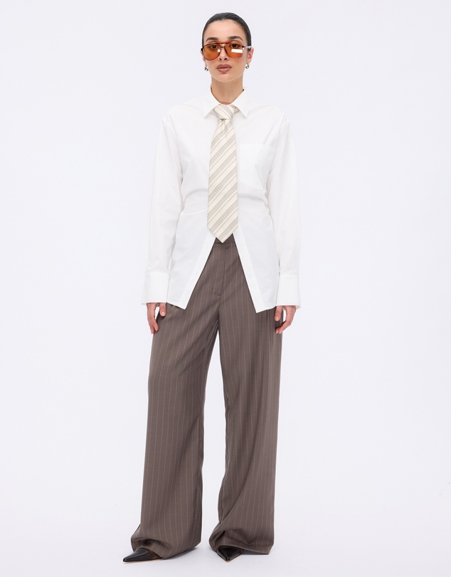 Minima Esenciales - Lior Wool Pinstripe Tailored Pants