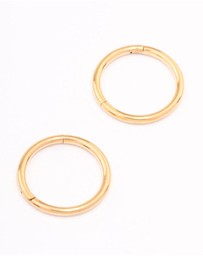 Lovisa - Gold Plated Plain Clicker Earrings 7mm