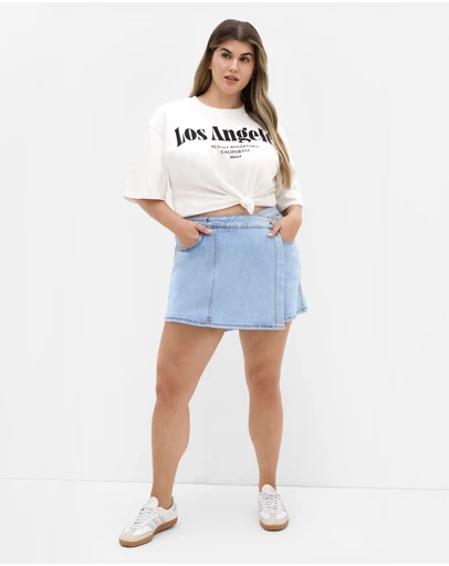City Chic - Raya Denim Skort