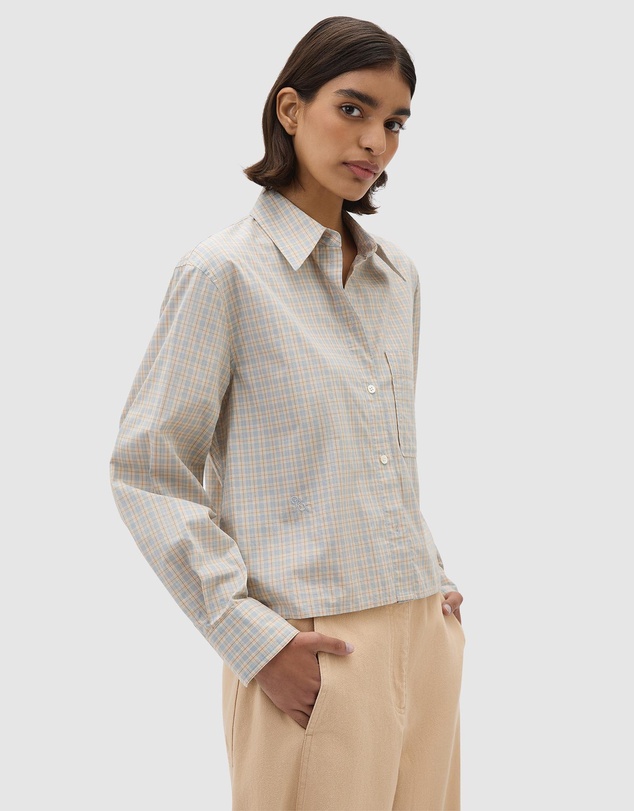 Oroton - Soft Check Button Shirt