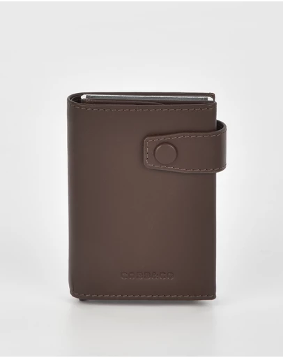 Cobb & Co - Healy Metal Chamber RFID Safe Leather Card Wallet