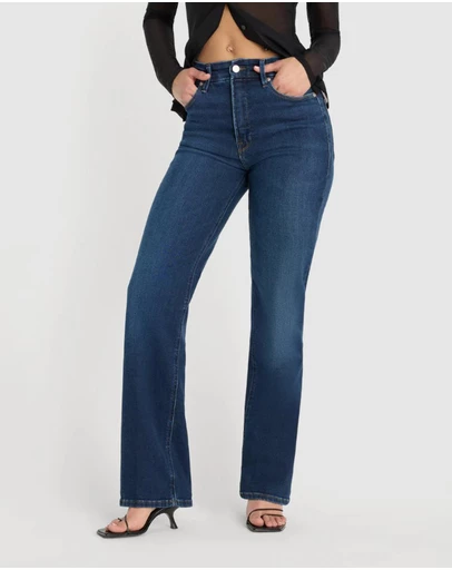 Good American - Soft Tech Good True Straight Jeans