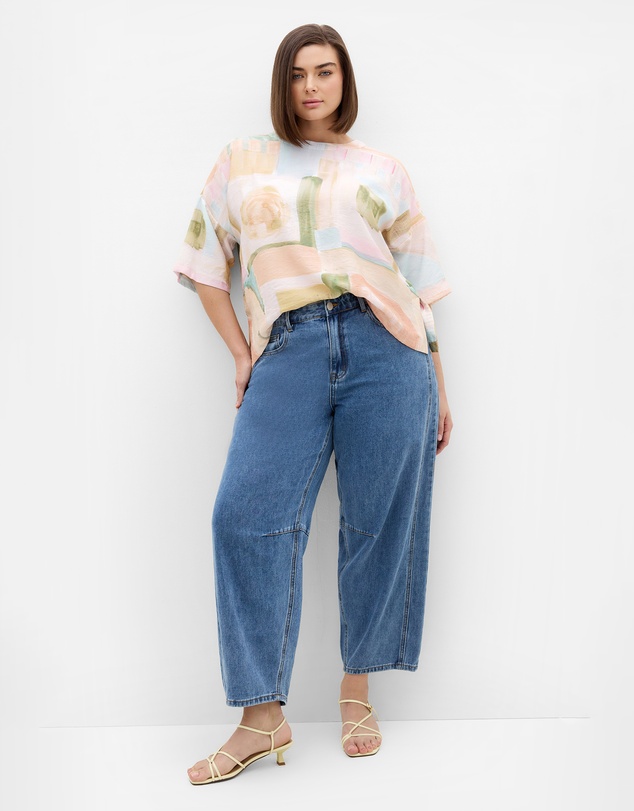 City Chic - Alexi Trance Print Top
