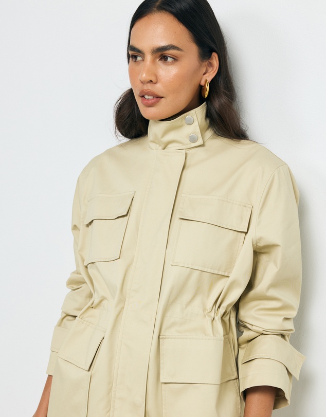 AERE - Rory Organic Cotton Funnel Neck Jacket