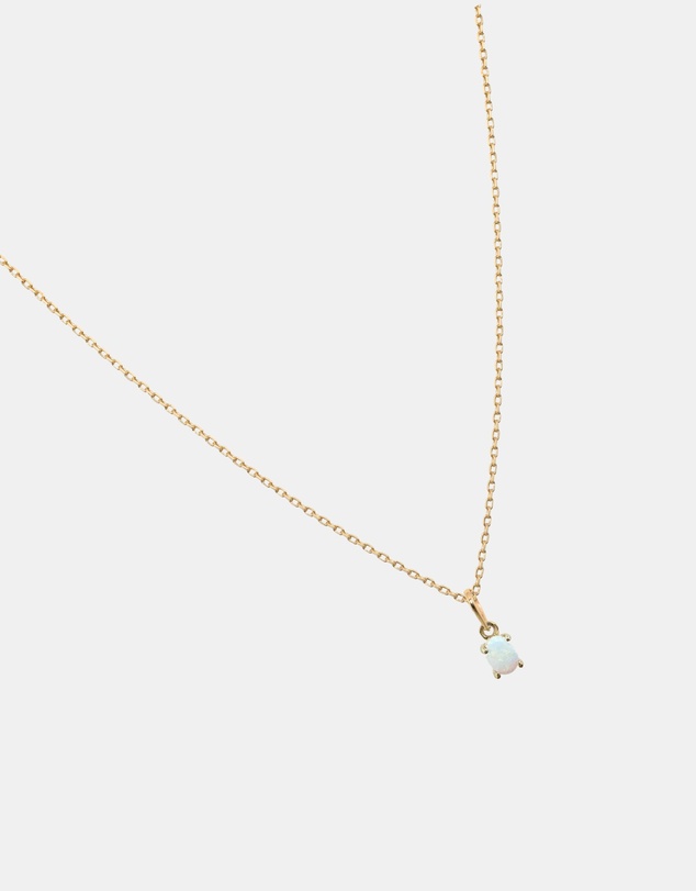 Luna Rae - Solid Gold - Opal Necklace