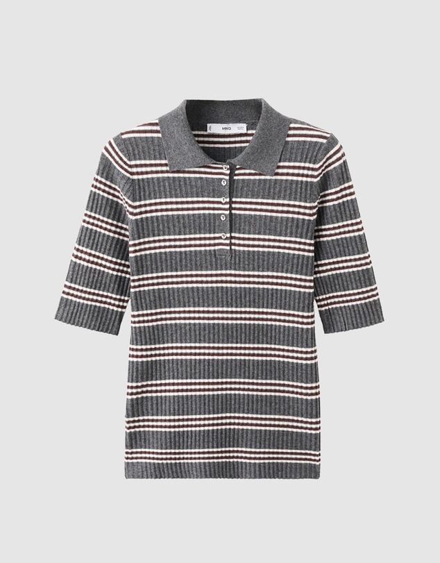 M.N.G - Striped Ribbed-Knit Sweater