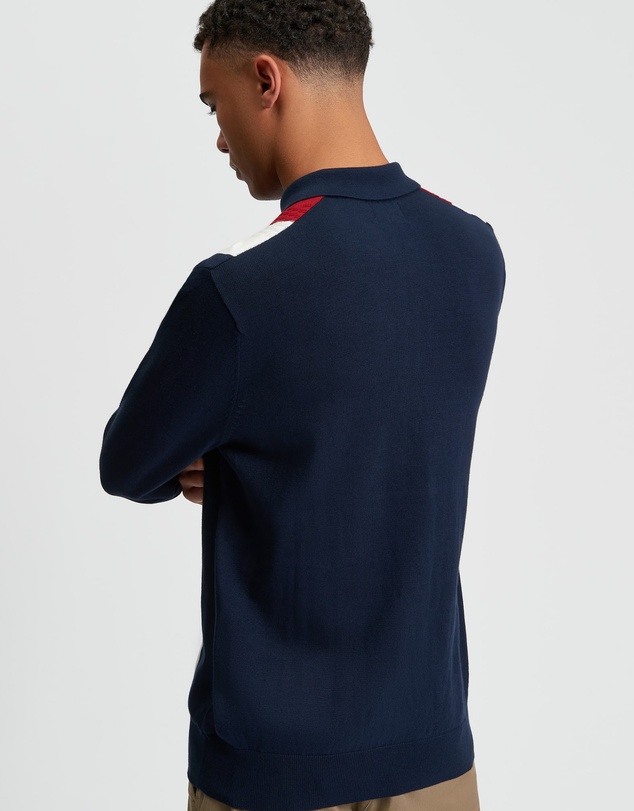 Ben Sherman - Long Sleeve Vertical Stripe Polo
