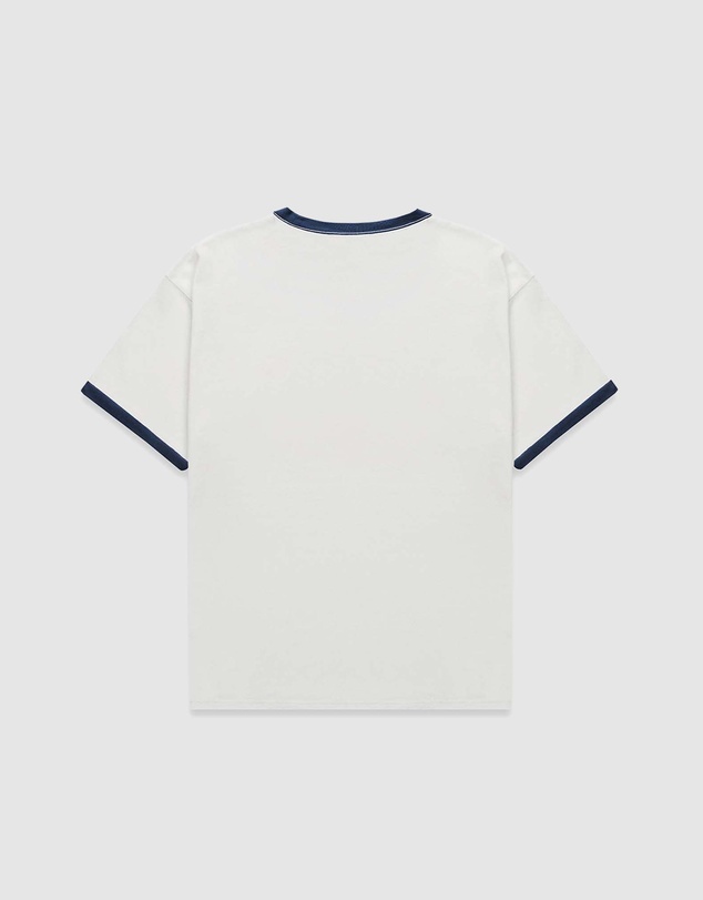 Duke + Dexter - Plus Vintage White + Navy Ringer T-Shirt