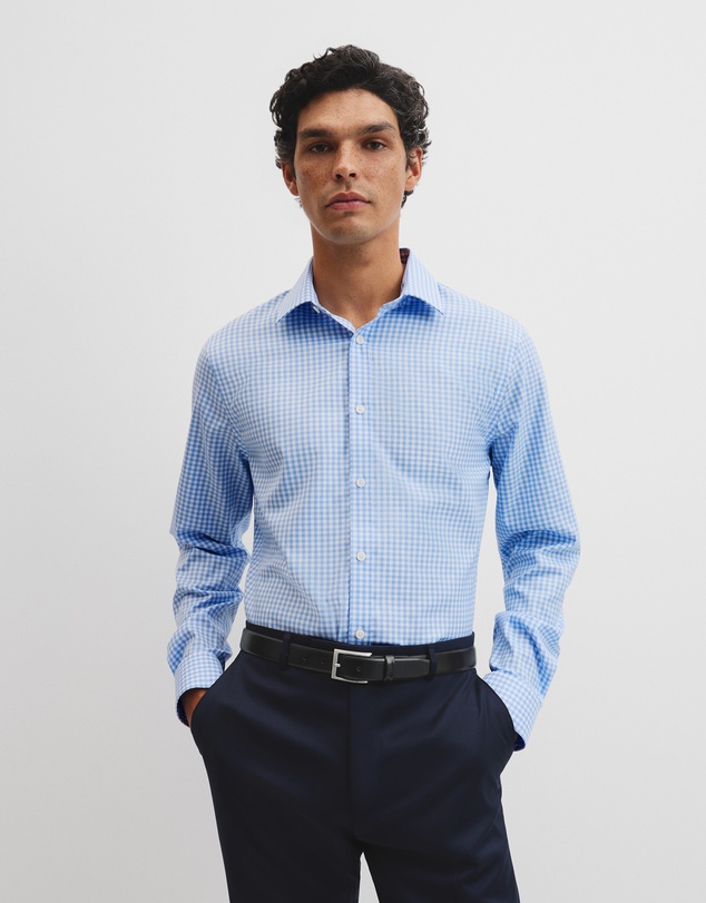 Country Road - Slim Fit Gingham Travel Shirt