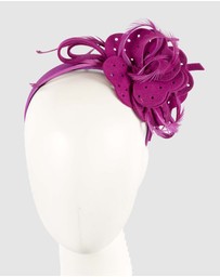 Max Alexander - Felt Fuchsia Flower Fascinator