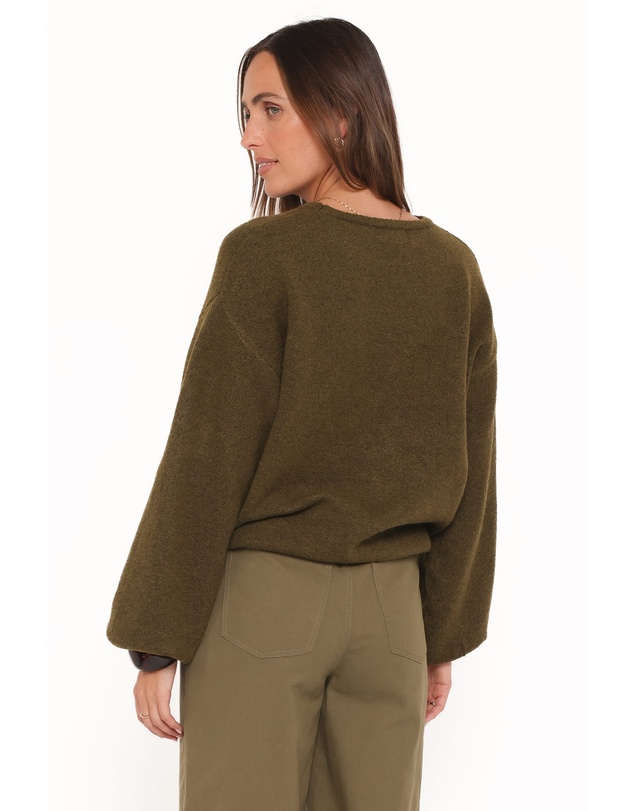 Petal & Pup - Galadriel Drawcord Sweater - Khaki