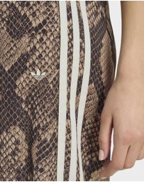 adidas Originals - SATIN SNAKE PRINT WIDE LEG TRACK PANTS Womens