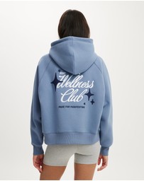 Cotton On Body Active - Plush Premium Graphic Raglan Hoodie