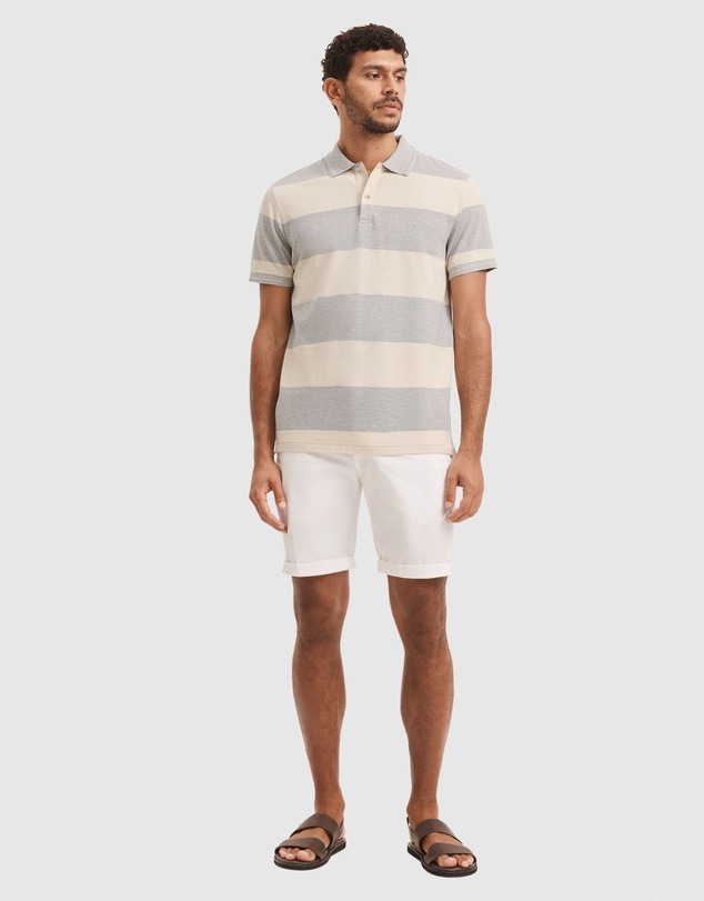 Country Road - Australian Cotton Bold Stripe Pique Polo