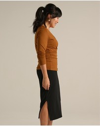 Bamboo Body - L/S Cross Front Top
