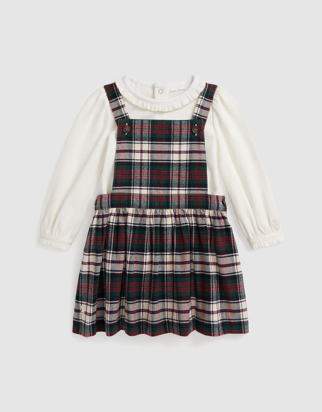 Polo Ralph Lauren - Cotton Bodysuit & Plaid Dress Set - Babies