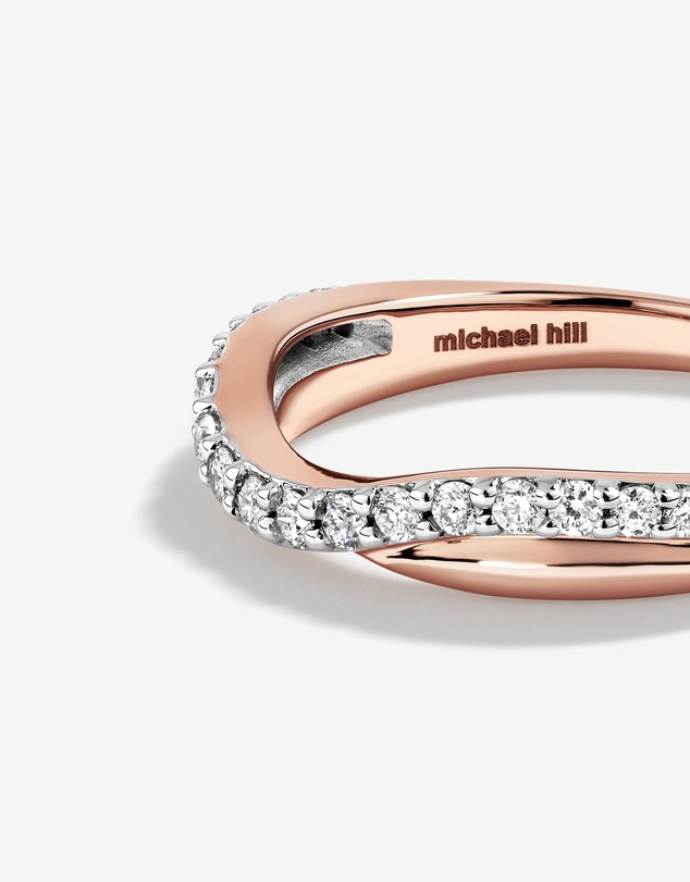 Michael Hill - Wedding Ring with 0.25 Carat TW of Diamonds in 14kt Rose Gold