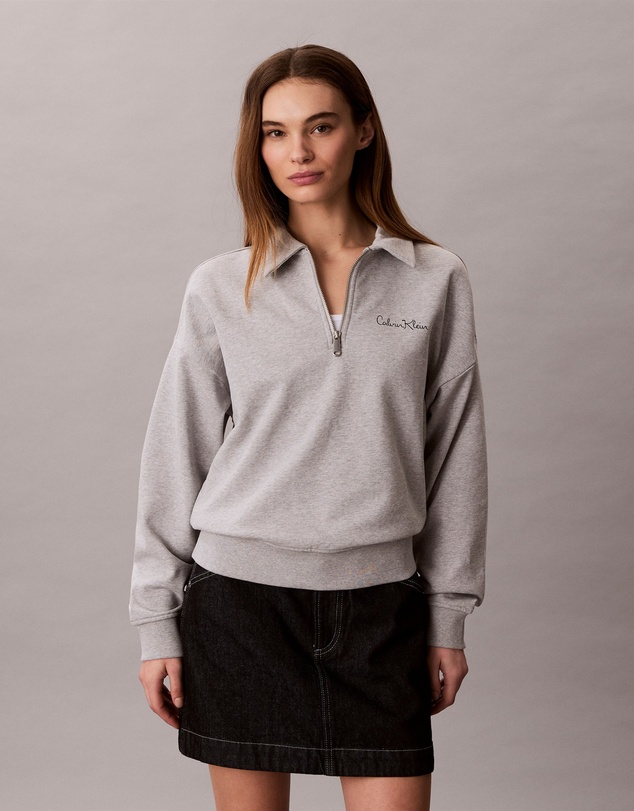 Calvin Klein Jeans - French Terry Relaxed Quarter Zip Sweatshirt