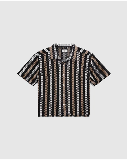 Percival - Wade Crochet Boxy Shirt