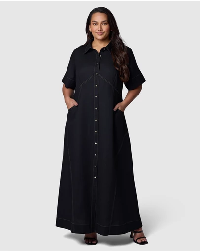 Sunday In The City - No Saints Maxi Shirt Dress