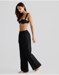 Vacay Swimwear - Black Linen Pants