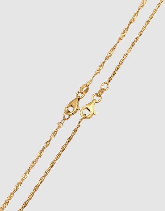 Elli Jewelry - Necklace Set Layer Design 925 Sterling Silver Gold-Plated