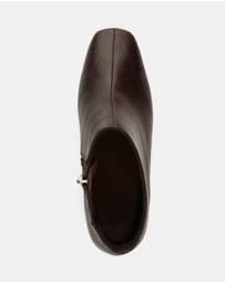 Wittner - Lean Croc Embossed Leather Ankle Boots