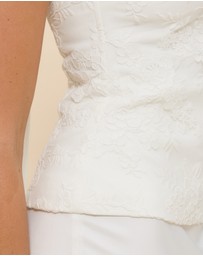 CHANCERY - Renn Strapless Lace And Satin Maxi Dress with Scarf